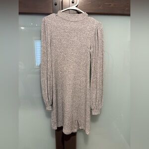 Hollister Cream Tan Bishop Sleeve Sweater Dress
